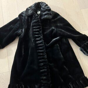 Gorgeous black ADORE faux mink heavy coat.